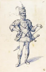 Kostümentwurf für einen Ritter